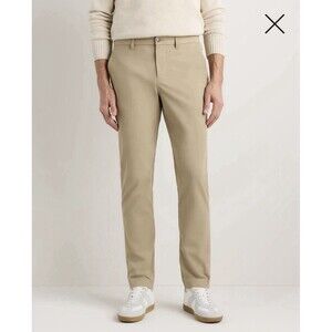 NWT Quince Men Ultimate Commuter Pants Classic Fit Beige Measure 36x31 Office